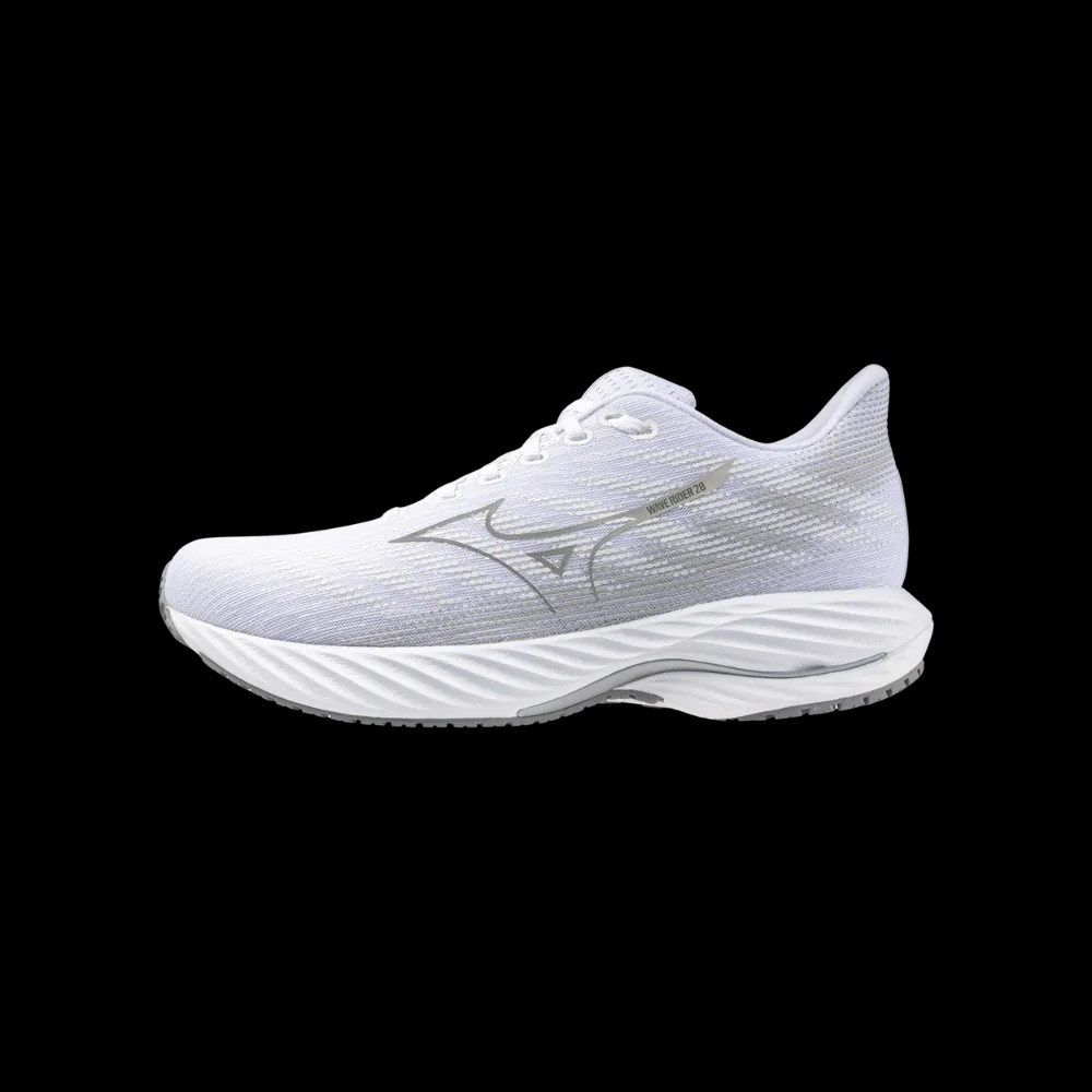 Mizuno Wave Rider 28 White-Ultimate Grey - HypeFly India View 3