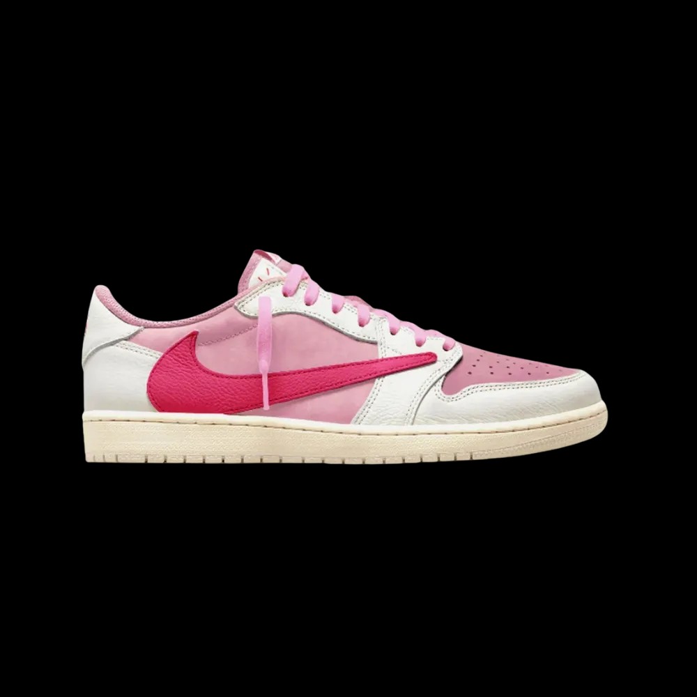 Travis Scott x Air Jordan 1 Retro Low OG 'Sail Tropical Pink' - HypeFly India View 1
