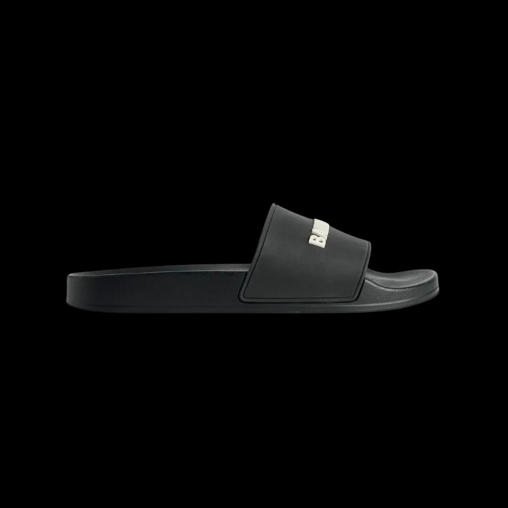Balenciaga Pool Slide Sandal In Black - HypeFly India View 1