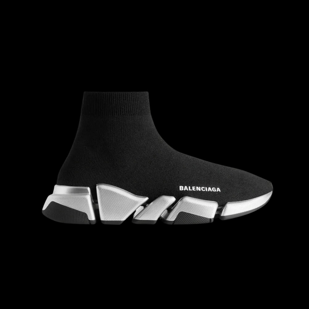 Balenciaga Speed 2.0 Recycled Knit Sneaker In Black - HypeFly India View 1