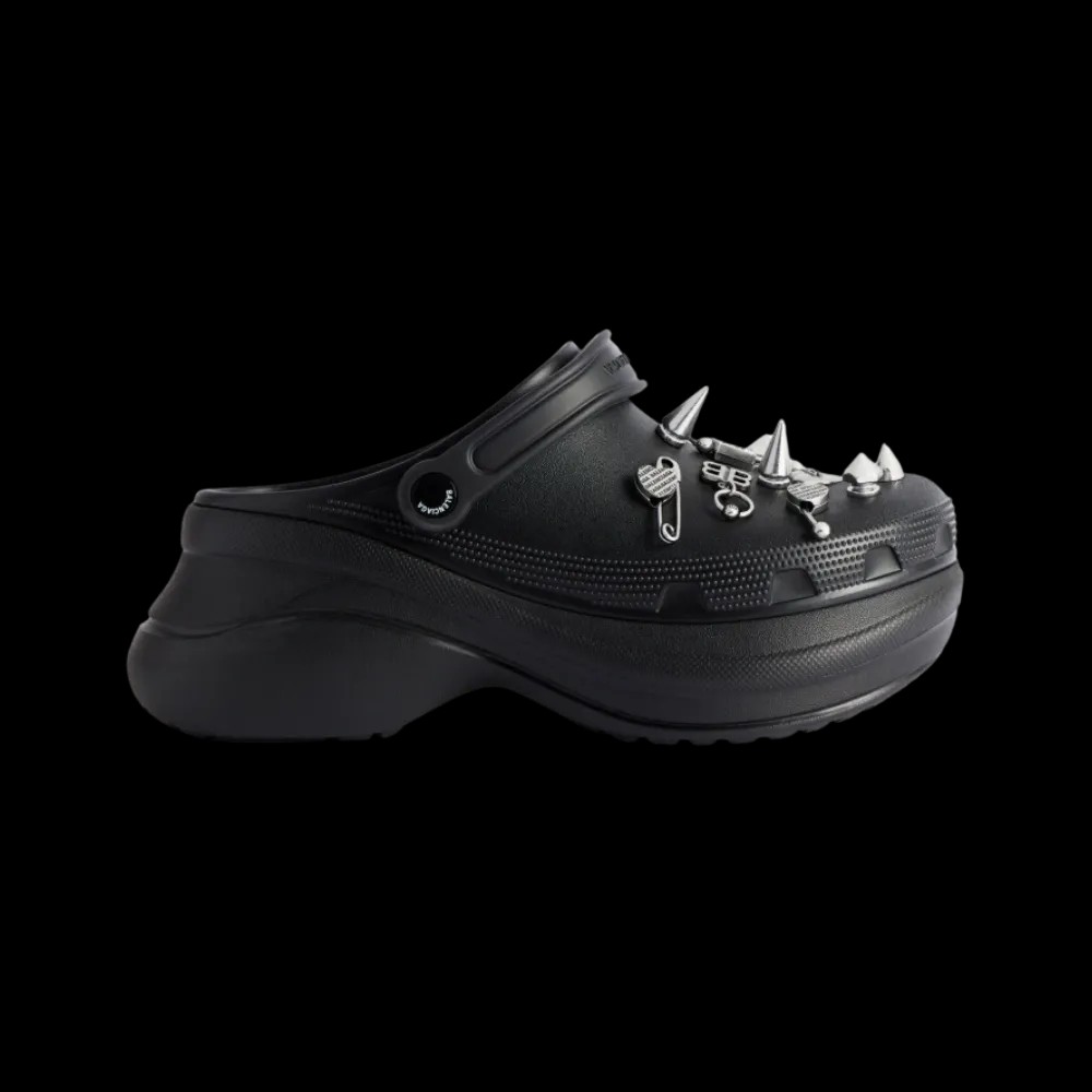 Balenciaga Crocs Mule Jibbitz In Black - HypeFly India View 1