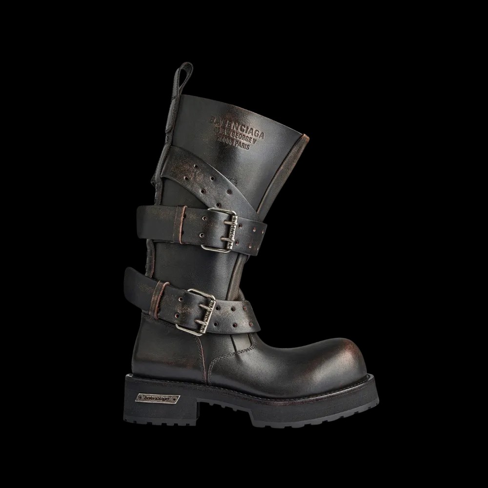 Balenciaga Venom High Boot In Brown - HypeFly India View 1