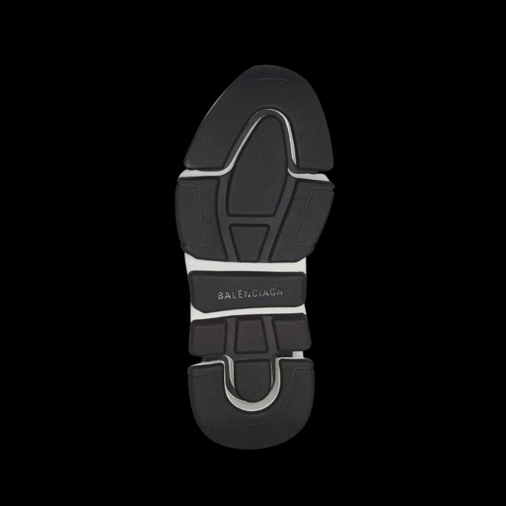 Balenciaga Speed 2.0 Recycled Knit Sneaker With Bicolor Sole In Black - HypeFly India View 3