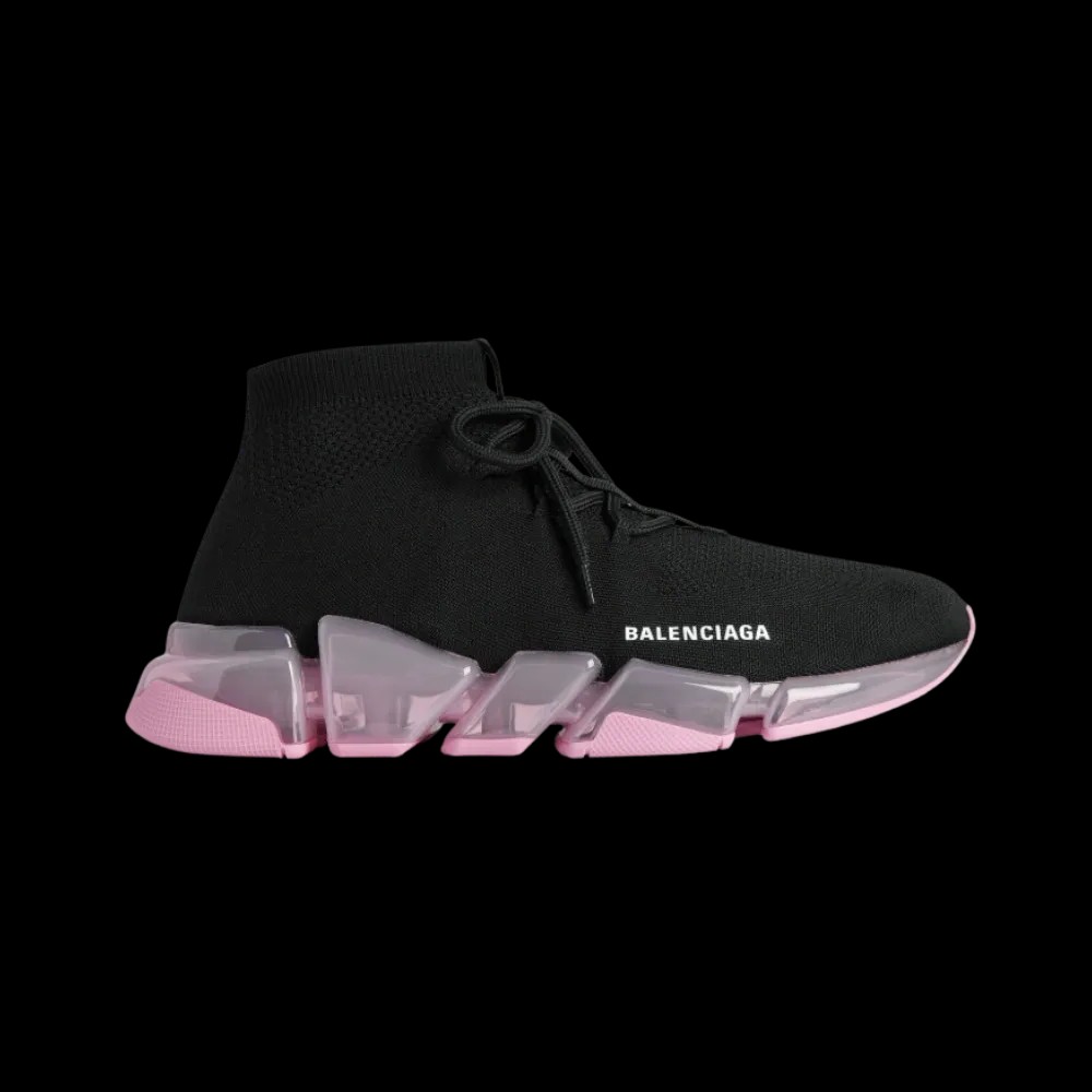 Balenciaga Speed 2.0 Lace Up Full Clear Sole Recycled Knit Sneaker In - HypeFly India View 1