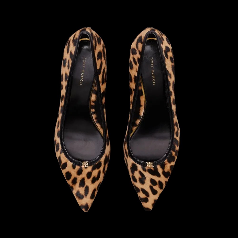 Tory Burch Double T Buckle Low-Heeled Pump Classic Leopard - HypeFly India View 2
