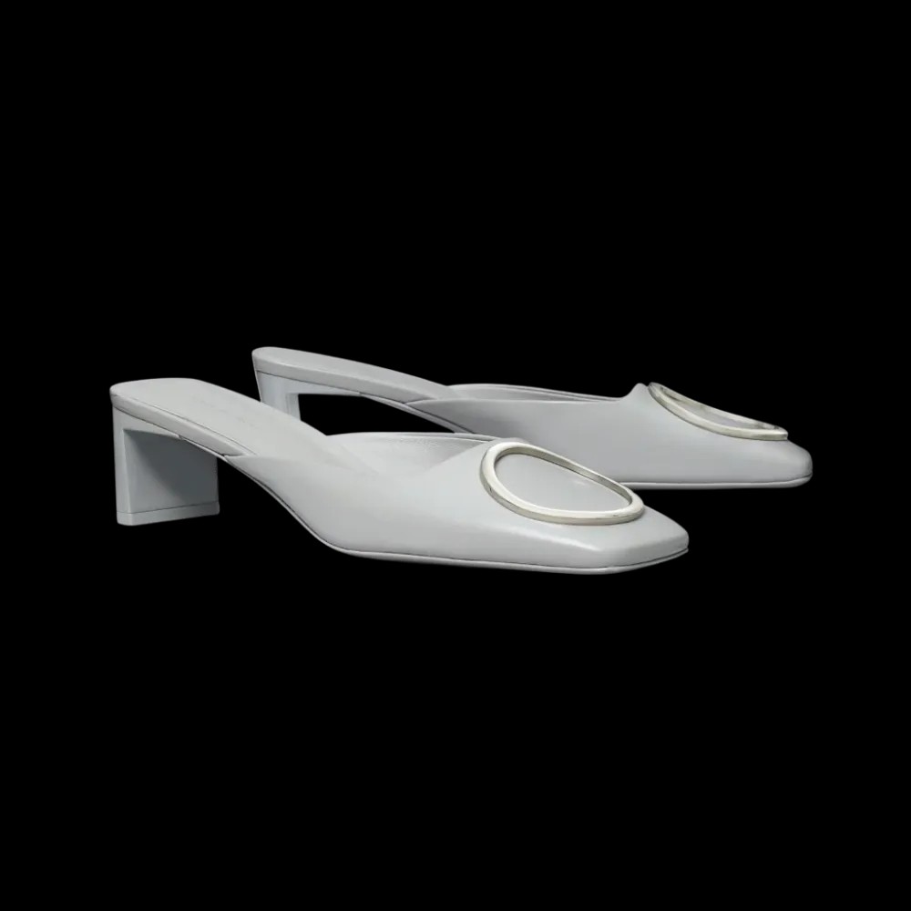 Tory Burch Ring Heeled Mule Silver - HypeFly India View 2