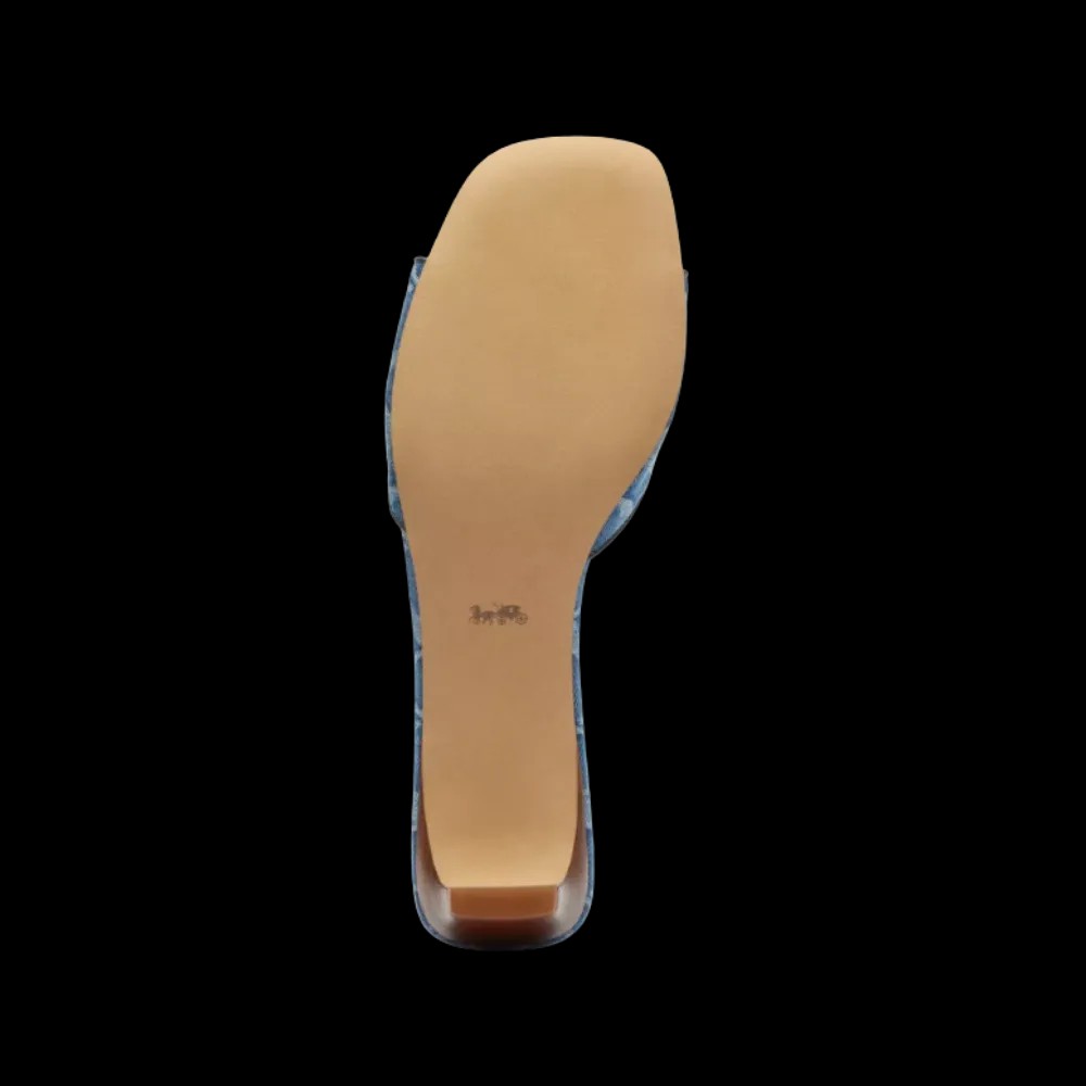 Coach Bow Kitten Heel In Signature Denim - HypeFly India View 5