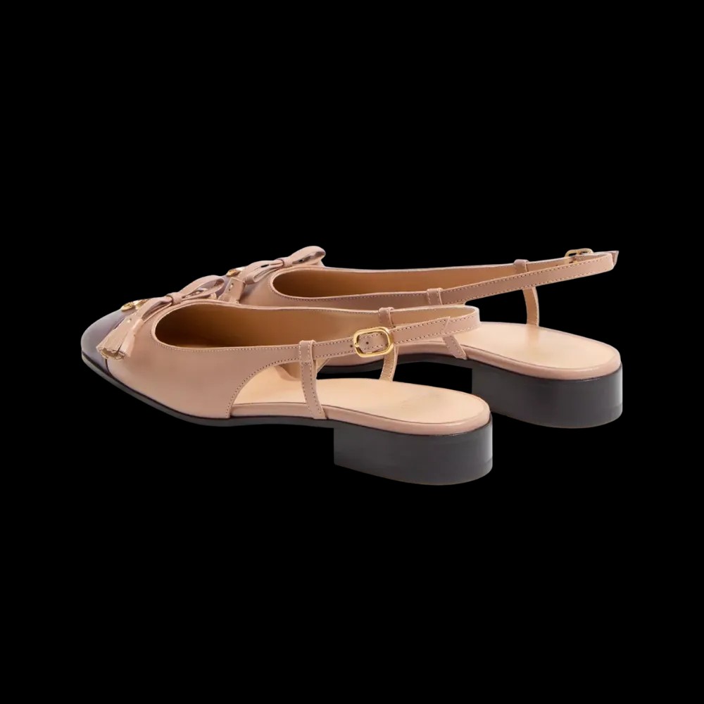 Valentino Valet Du Roi Kid Slingback Ballerina 25mm Rose Cannelle - HypeFly India View 4