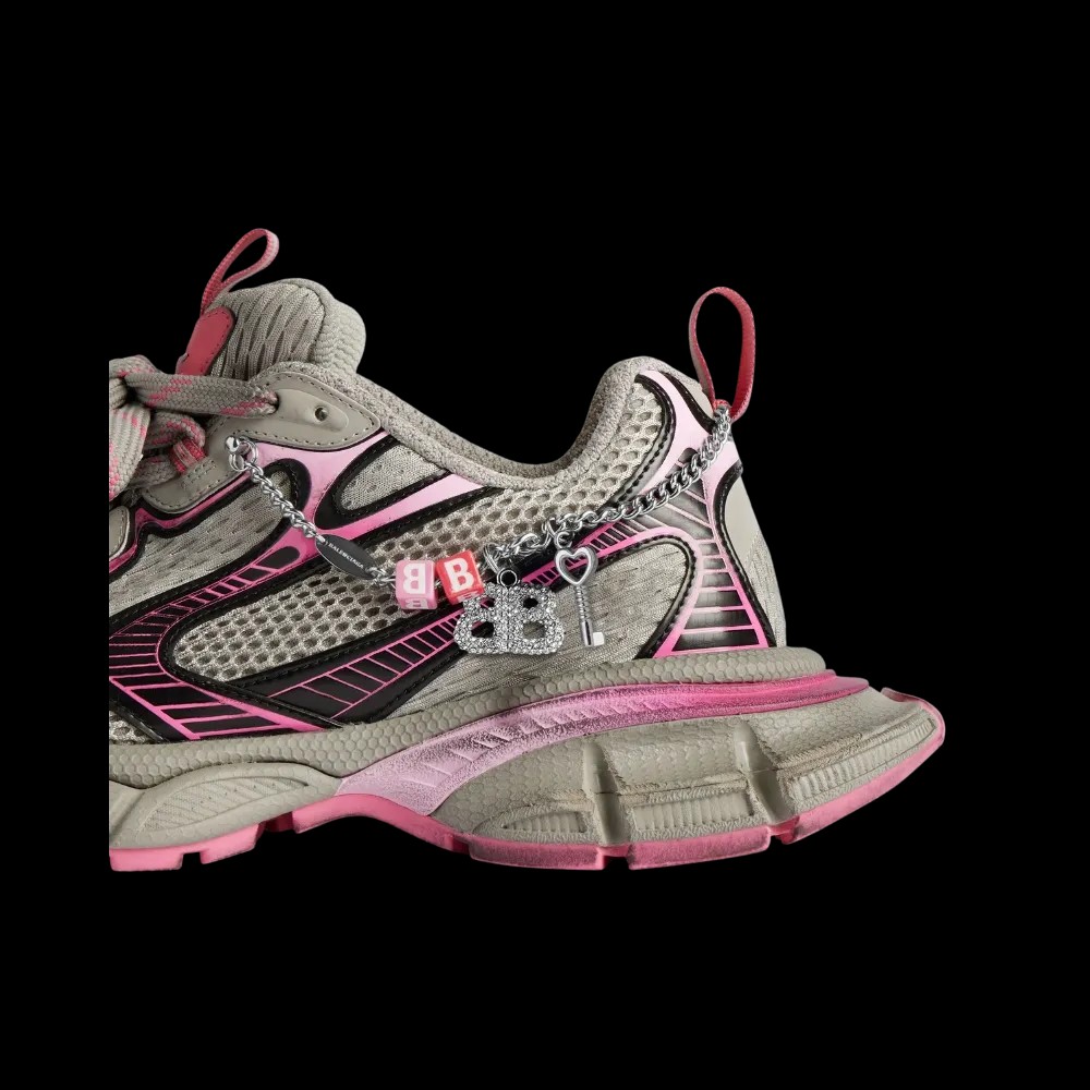 Balenciaga 3XL Gradient Sneaker With Charms In Pink - HypeFly India View 2