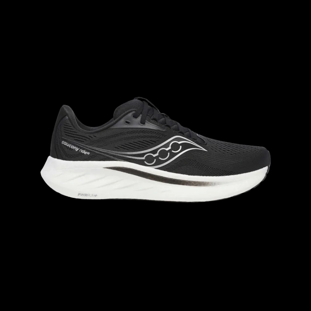 Saucony Ride 18 Black | White - HypeFly India View 1