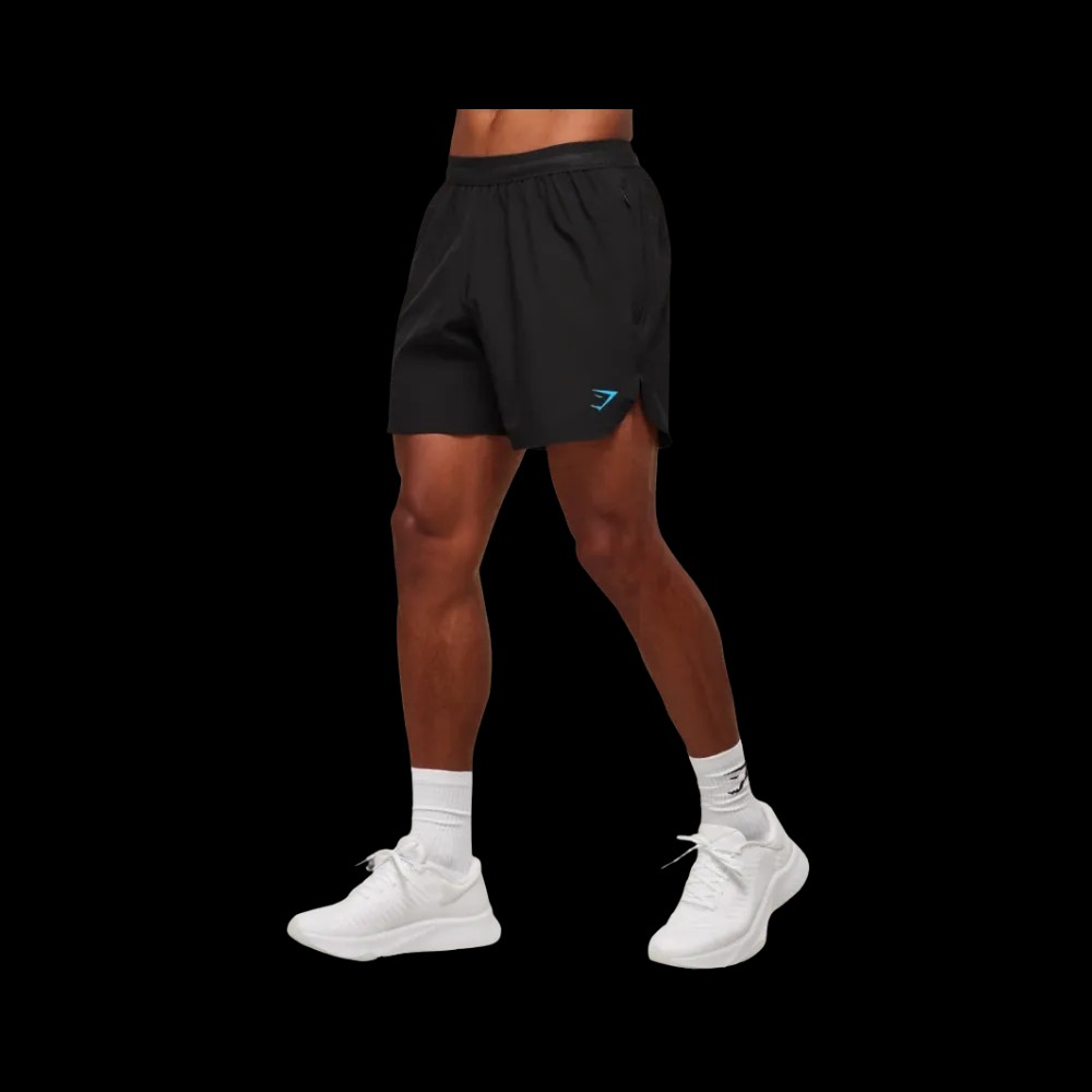 GymShark Fit Repeat 6" Shorts Black - HypeFly India View 3