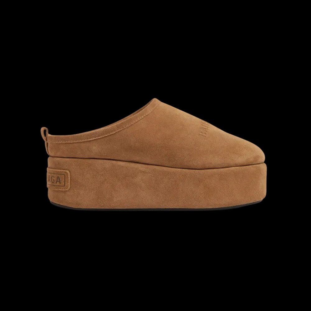 Balenciaga Alaska Soft Platform Mule In Brown - HypeFly India View 1