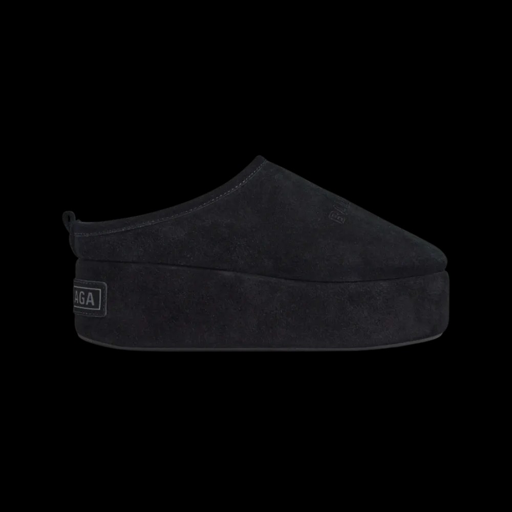 Balenciaga Alaska Soft Platform Mule In Black - HypeFly India View 1