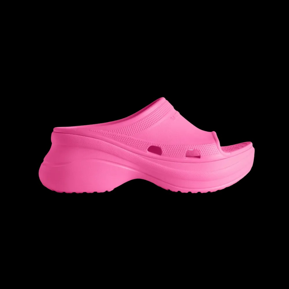 Balenciaga Pool Crocs Slide Sandal In Pink - HypeFly India View 1