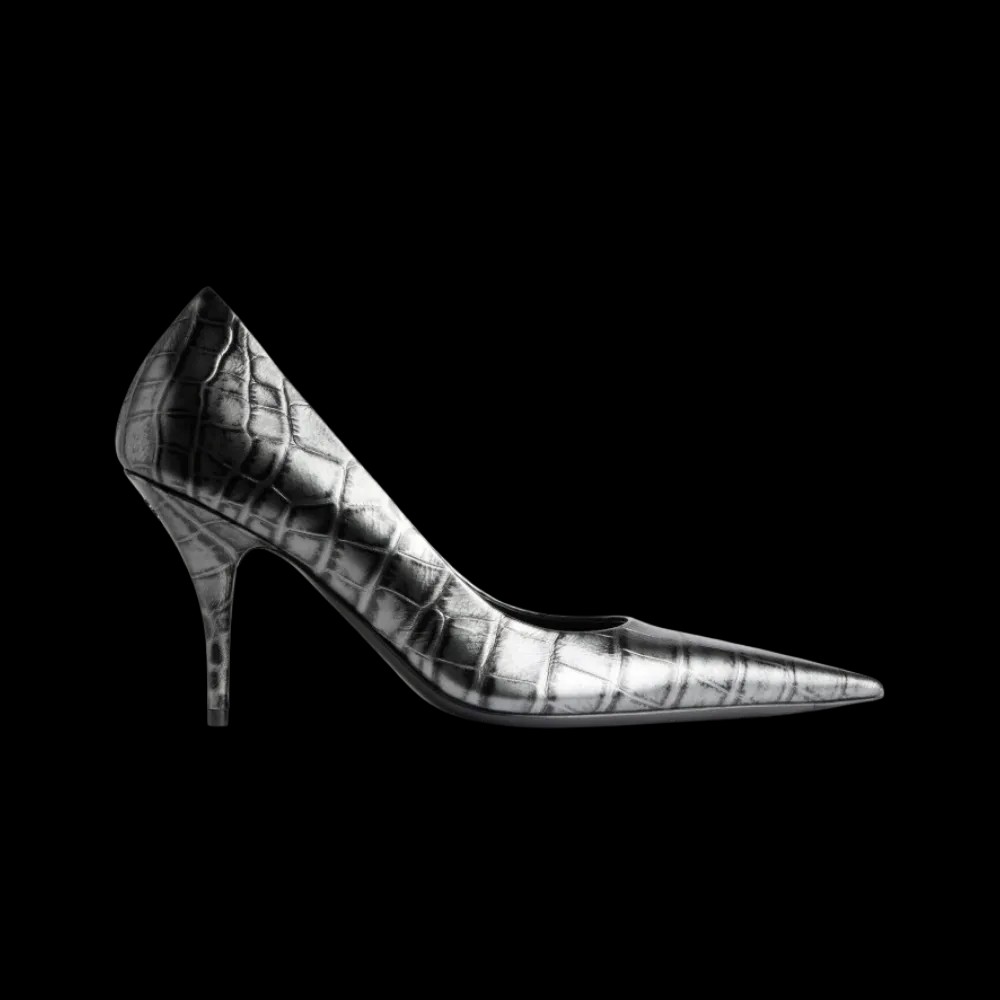 Balenciaga Avenue Pump In Gun Metal - HypeFly India View 1