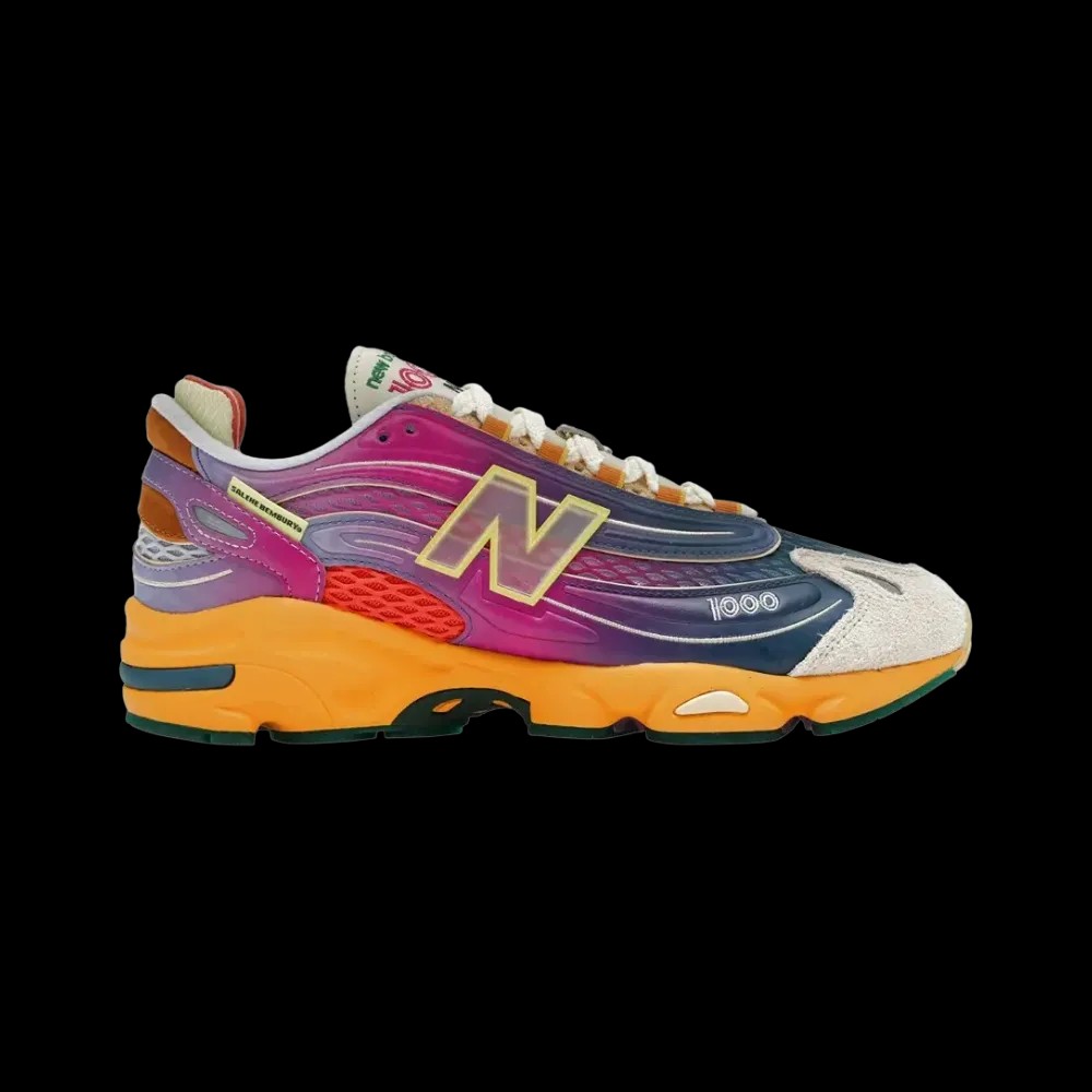 Salehe Bembury x New Balance 1000 'Fog Be The Cloud - Berry' - HypeFly India View 1