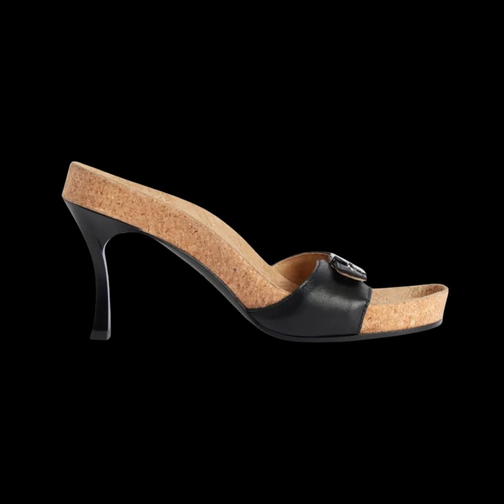 Balenciaga I Scholl Sandal In Black - HypeFly India View 1
