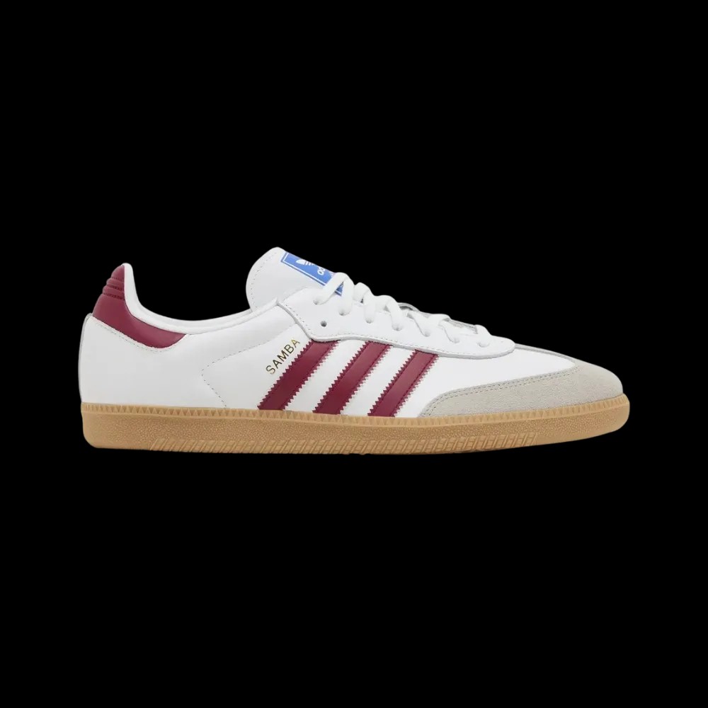 Adidas Samba OG 'White Burgundy Gum' - HypeFly India View 1