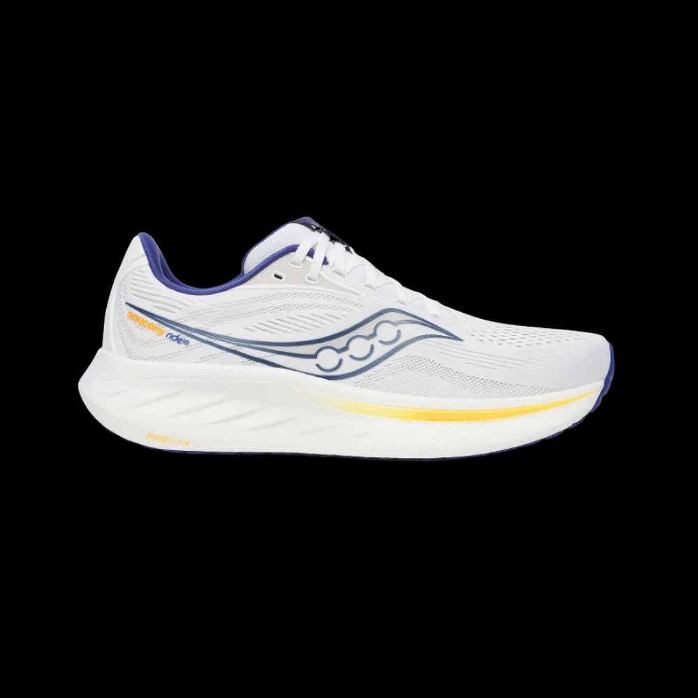 Saucony Ride 18 White | Azurite - HypeFly India View 1
