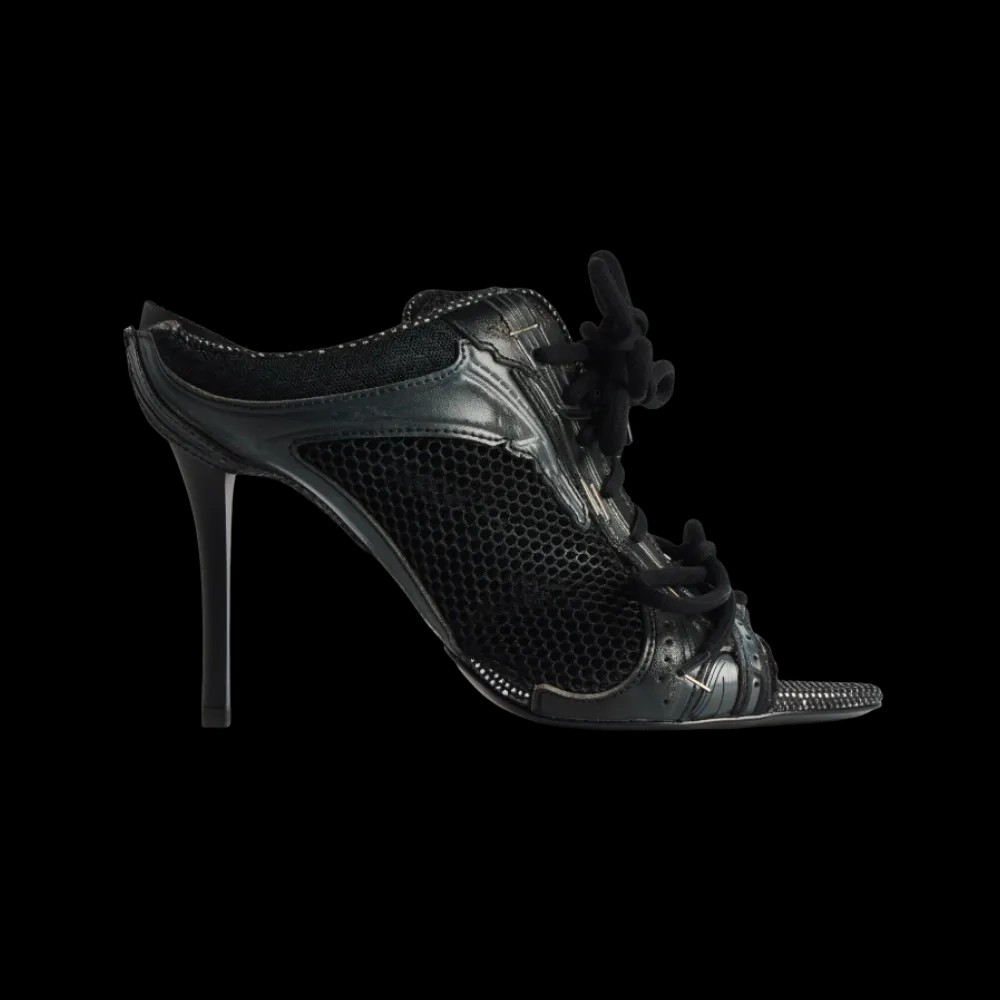 Balenciaga Stapler Sandal Heel In Black - HypeFly India View 1