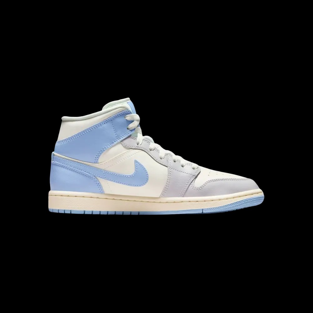 Air Jordan 1 Mid 'Psychic Blue Sail Coconut Milk' - HypeFly India View 1