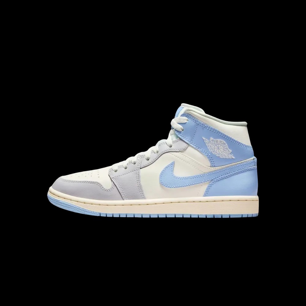 Air Jordan 1 Mid 'Psychic Blue Sail Coconut Milk' - HypeFly India View 3