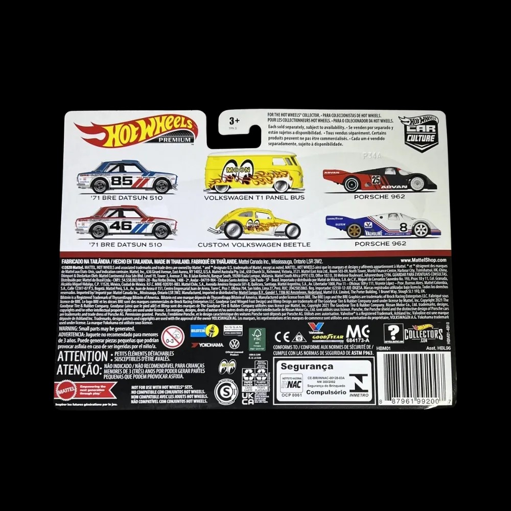 Hot Wheels Premium Car Culture Volkswagen T1 Panel Bus & Beetle 2-Pack Set - HypeFly India View 3