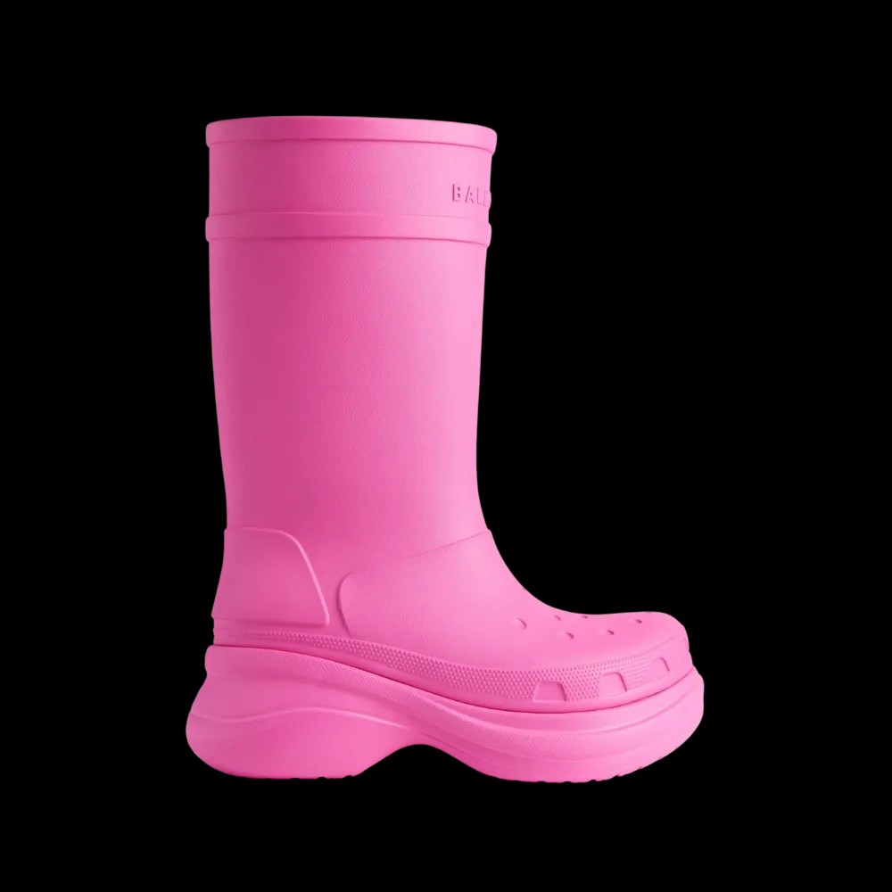 Balenciaga Crocs Boot In Bright Pink - HypeFly India View 1
