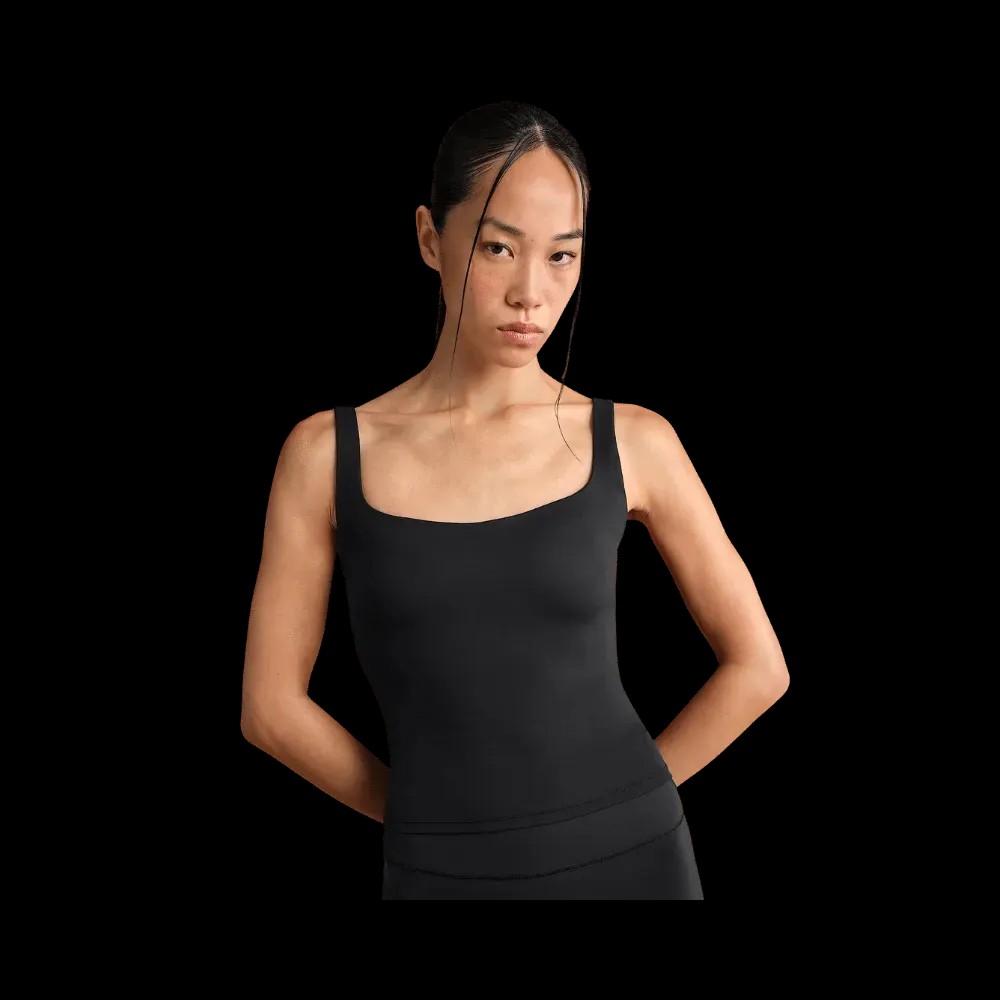 Nike X Skims Matte Women's Square-Neck Tank Obsidian - HypeFly India View 1