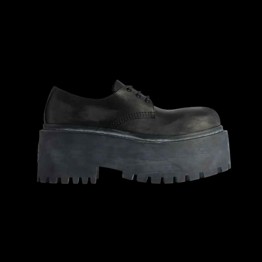 Balenciaga Strike Platform Derby In Black - HypeFly India View 1