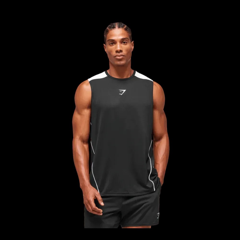 Gymshark Arrival Block Tank Regular Fit Black - HypeFly India View 3