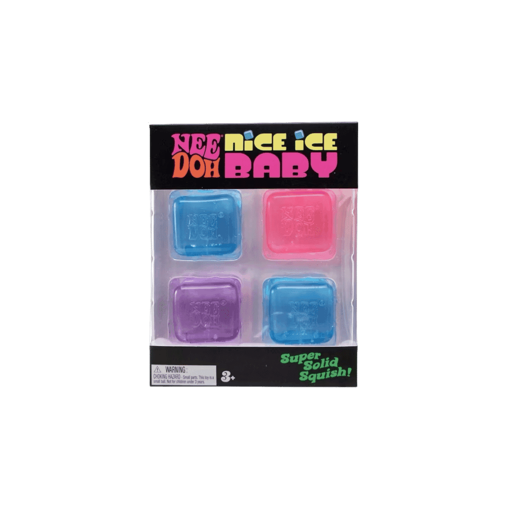 NeeDoh Nice Ice Baby Squishy Fidget Toy Set of 4 Blue/Purple/Pink - HypeFly India View 1