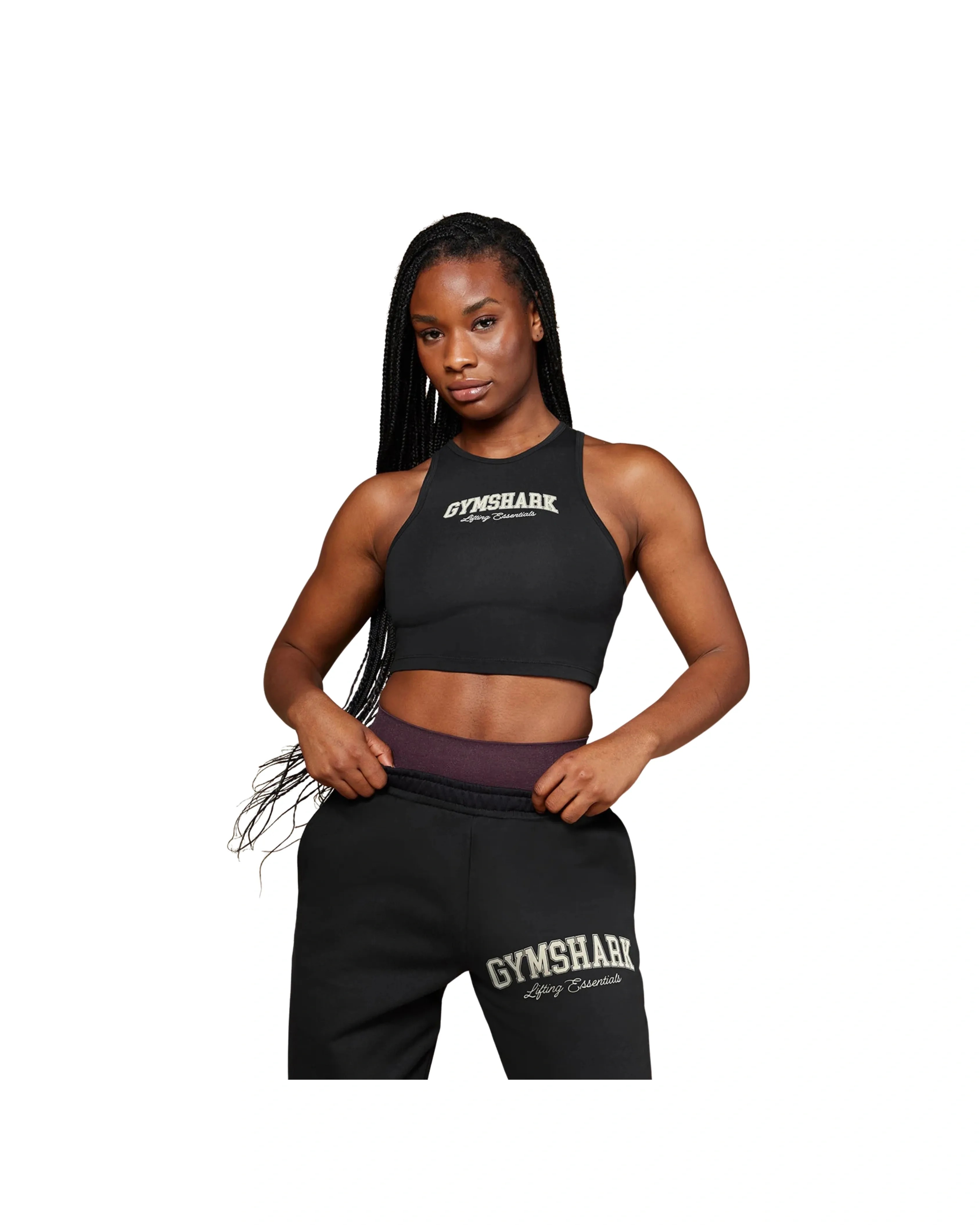 Gymshark Lifting Essentials Graphic Brushed Oversized Joggers oversized fit Black - HypeFly India View 2