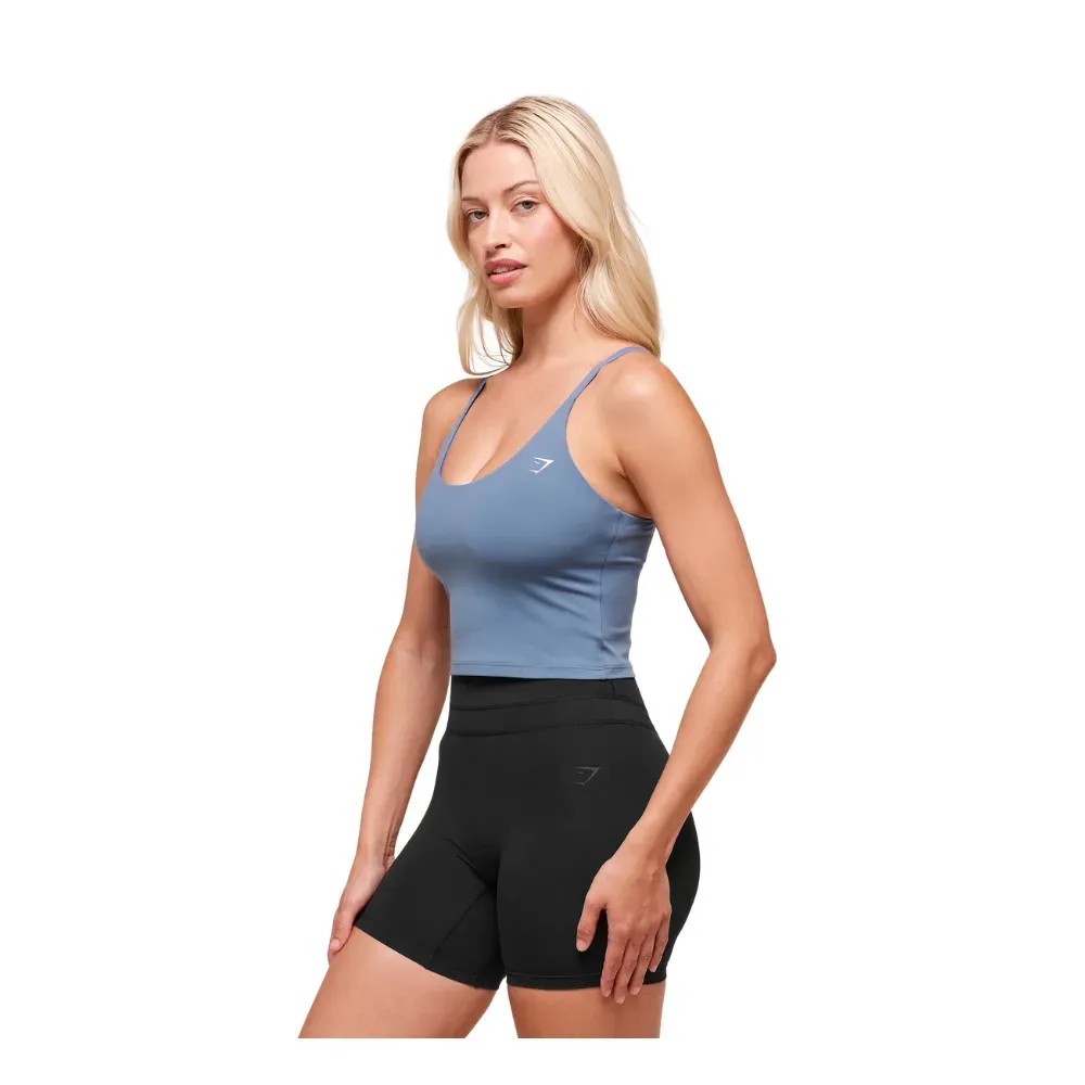 Gymshark Everyday Cami Tank With Shelf Worn Blue - HypeFly India View 1