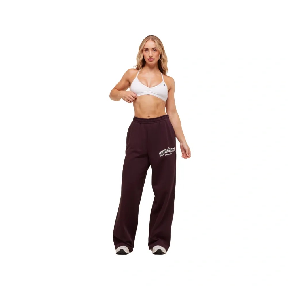 Gymshark Strength Department Wide Leg Joggers Cherry Purple - HypeFly India View 3