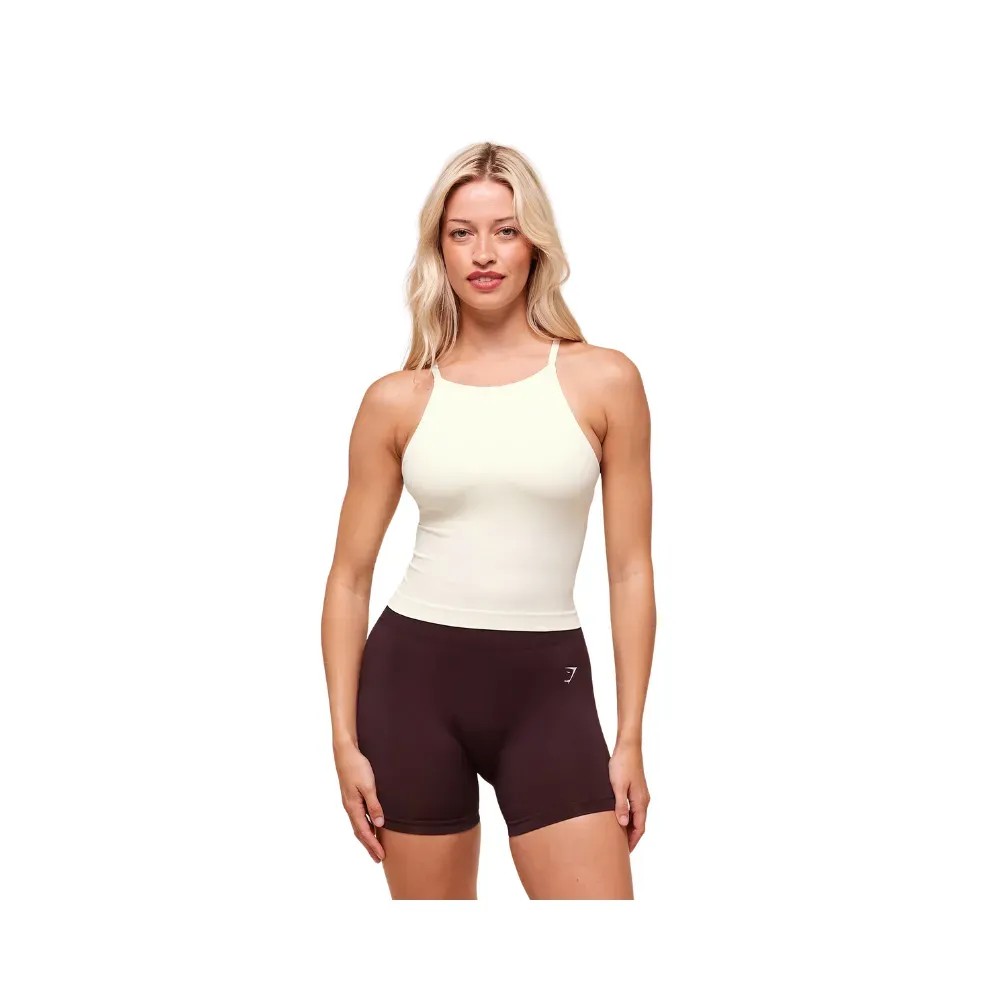 Gymshark Everyday Seamless Tank With Shelf Soft White - HypeFly India View 5