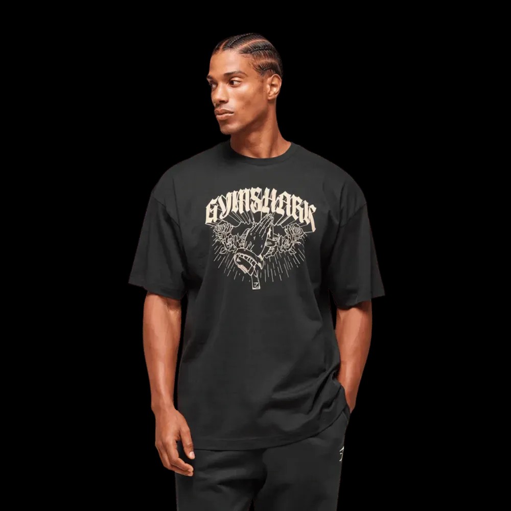 Gymshark Hispanic Heritage T-Shirt Oversized Fit Black - HypeFly India View 1