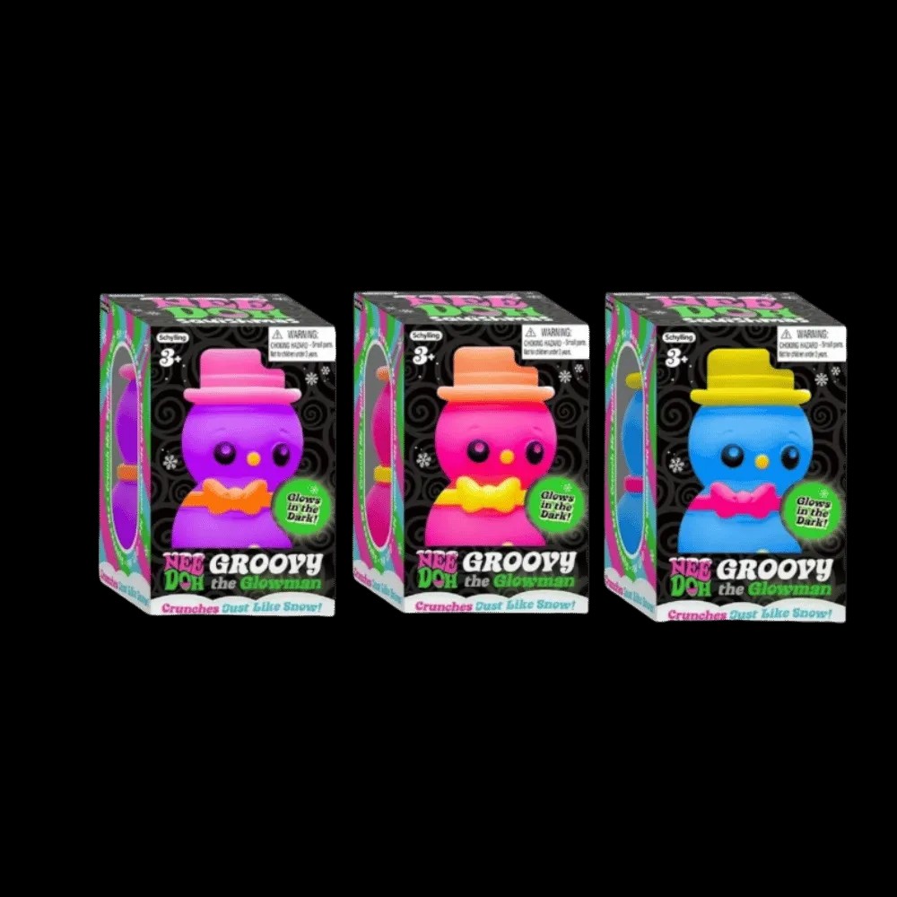 NeeDoh Groovy the Glowman Squishy Fidget Toy Set of 3 Pink Blue Purple - HypeFly India View 1
