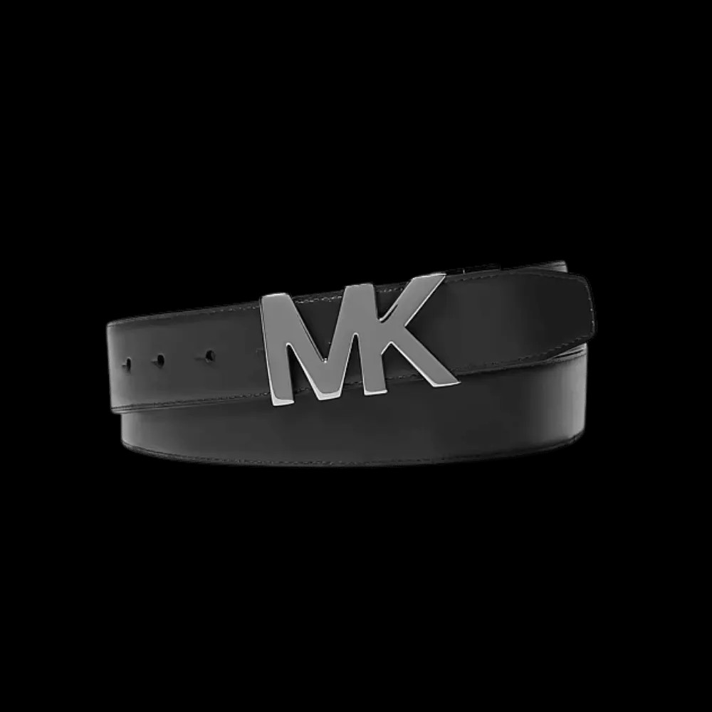 Michael Kors Reversible Signature Logo and Leather Belt Black - HypeFly India View 1