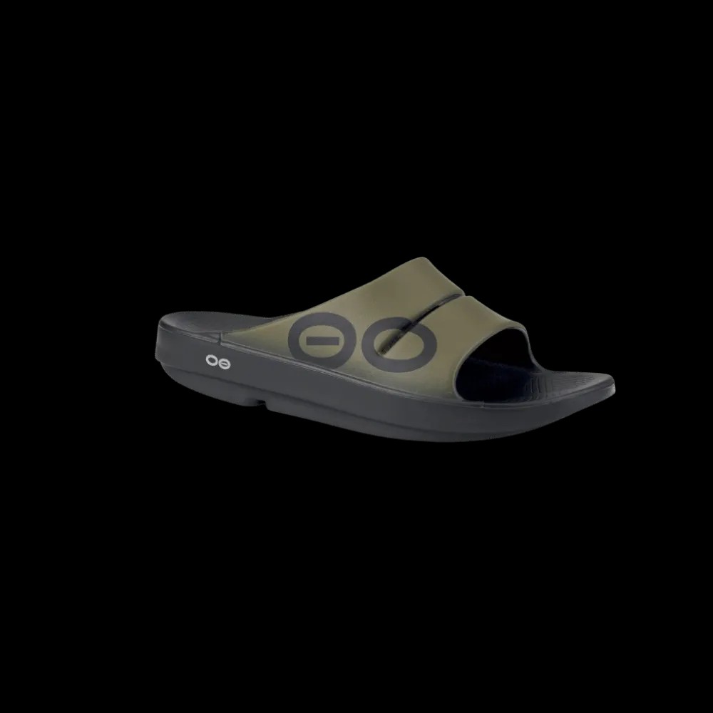 Oofos OOahh Sport Slide Sandal Tactical Green - HypeFly India View 3