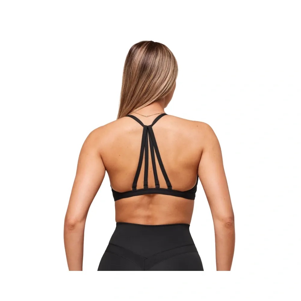 Gymshark Minimal Sports Bra- Light Support Black - HypeFly India View 2