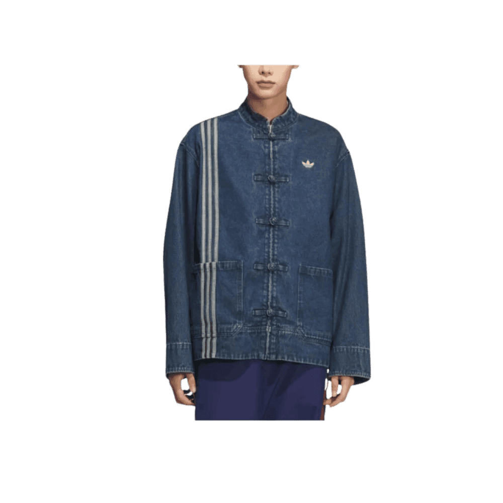 adidas CTT Oversized Chinese Track Top 3.0 Jacket Medium Blue Denim - HypeFly India View 2