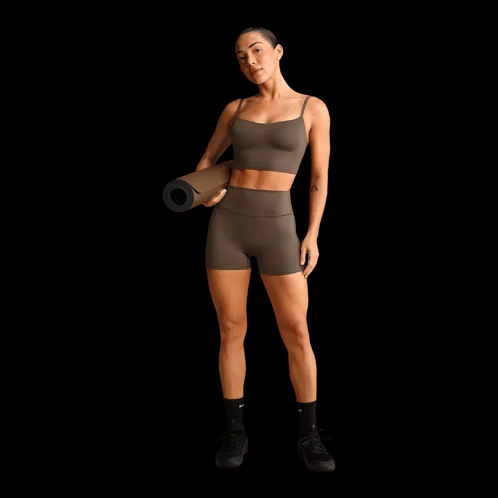Nike X Skims Matte Women's Cami Longline Bra Dark Sepia - HypeFly India View 2