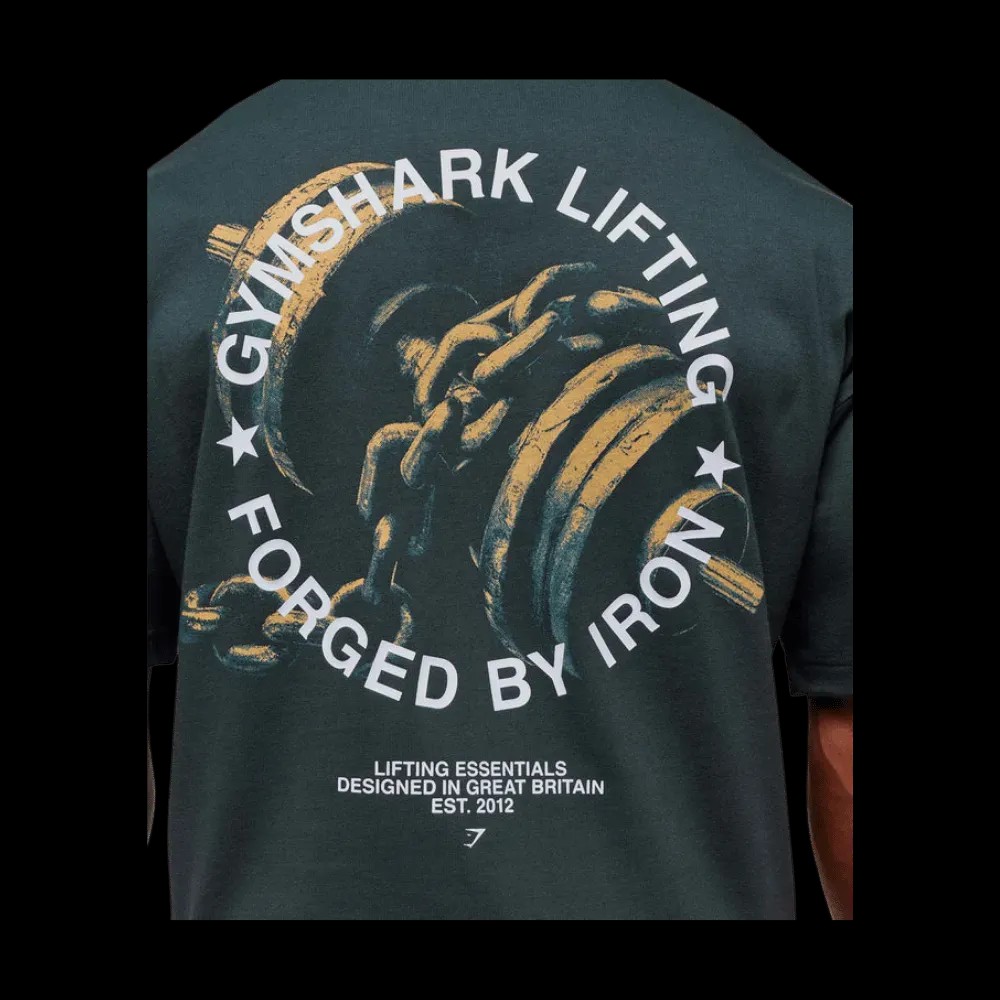 Gymshark Forged By Iron T-Shirt Extreme Oversized Fit Darkest Teal - HypeFly India View 5