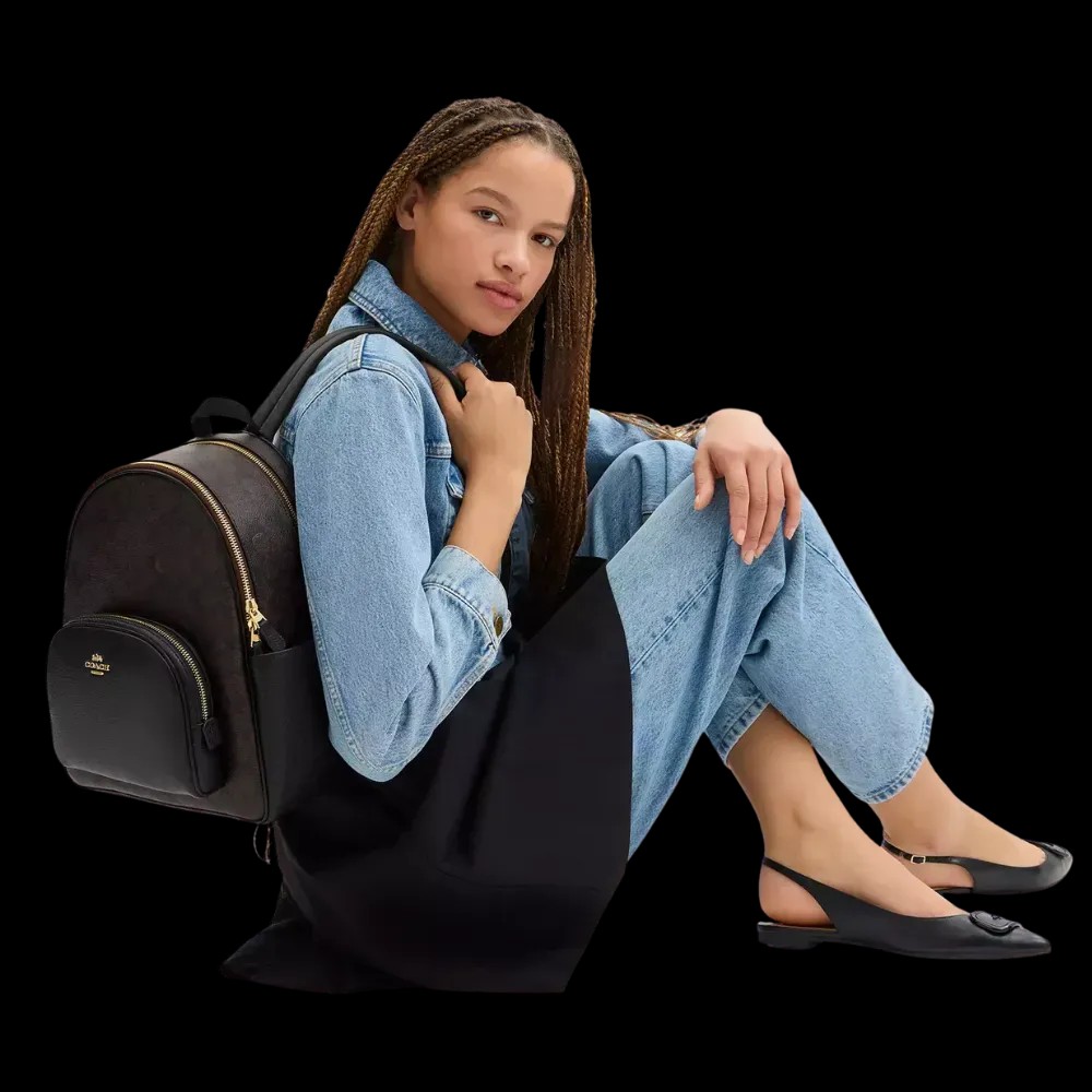 Coach Court Backpack In Signature Canvas Tan - HypeFly India View 3