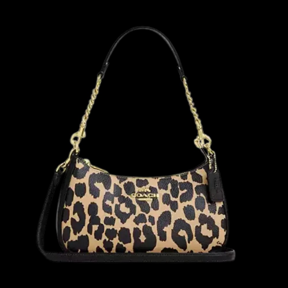 Coach Teri Shoulder Bag With Leopard Print - HypeFly India View 1
