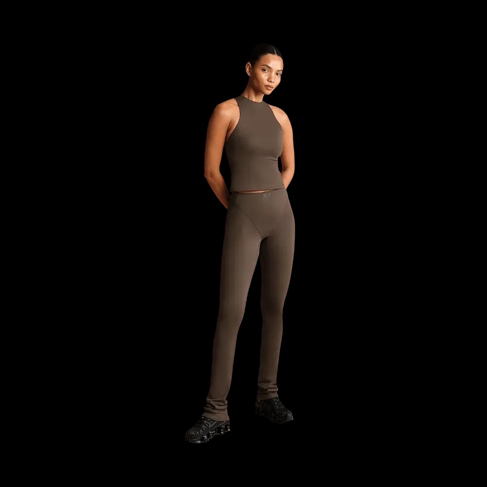 Nike X Skims Matte Women's High-Waisted V-Panel Straight Leggings DARK SEPIA - HypeFly India View 1