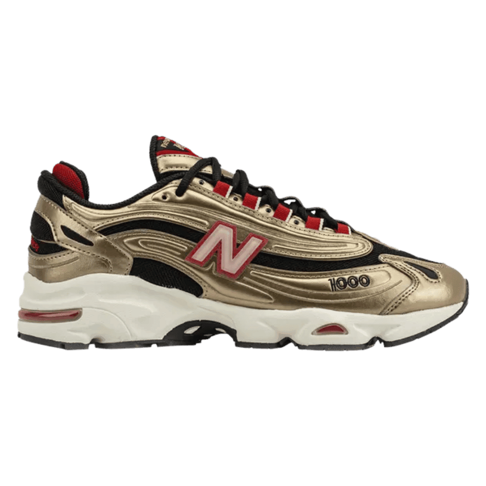 New Balance 1000 'Metallic Gold' Shoe Palace Exclusive - HypeFly India View 1