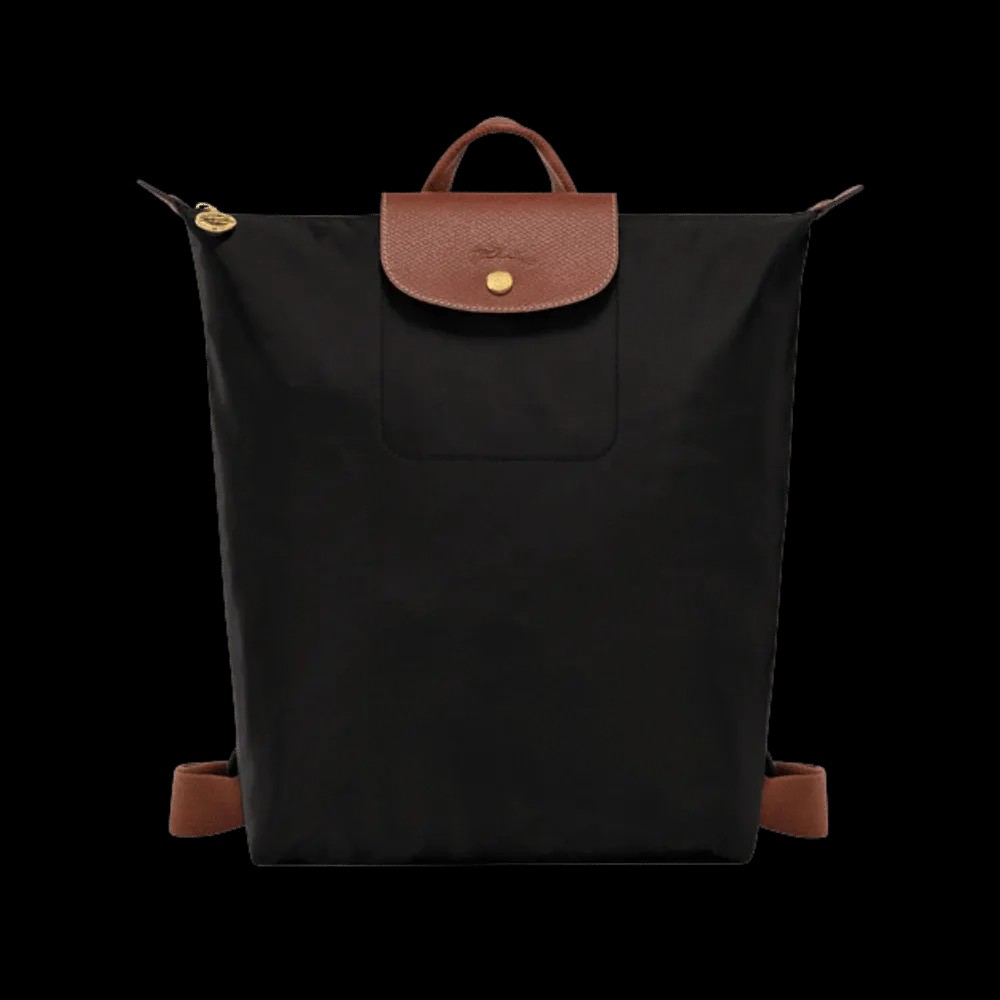 Longchamp Le Pliage Original M Backpack Black - Recycled canvas - HypeFly India View 1