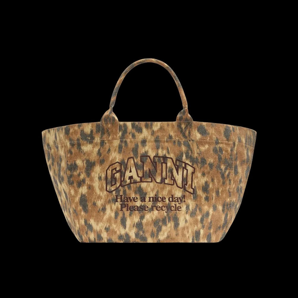 Ganni Tote XXL in Ikat Animal - HypeFly India View 1